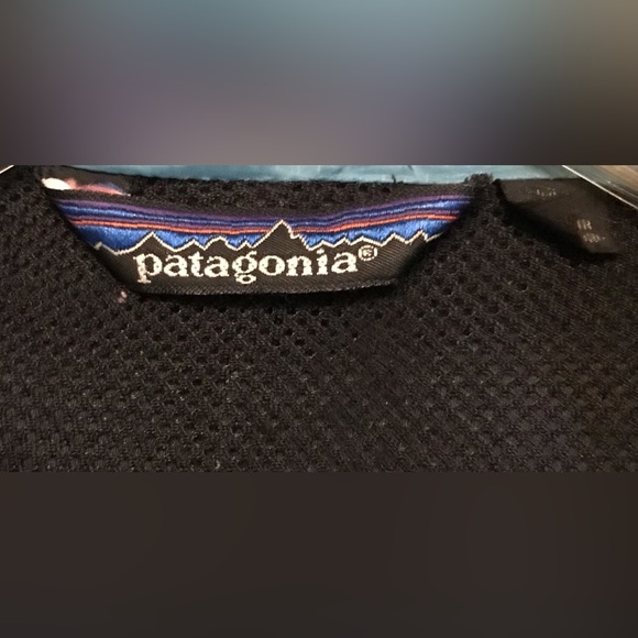 Patagonia Mens XL Black Purple Blue Vtg Hood Zip DEFECTS IN PICTURES - Picture 3 of 8